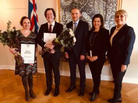 Silvia Cosimini, John Swedenmark, forseti Íslands Guðni Th. Jóhannesson, Eliza Reid forseta frú og Hrefna Haraldsdóttir Silvia-Cosimini-og-John-Swedenmark-ásamt-forsetahjónunum-og-Hrefnu-Haraldsdottur